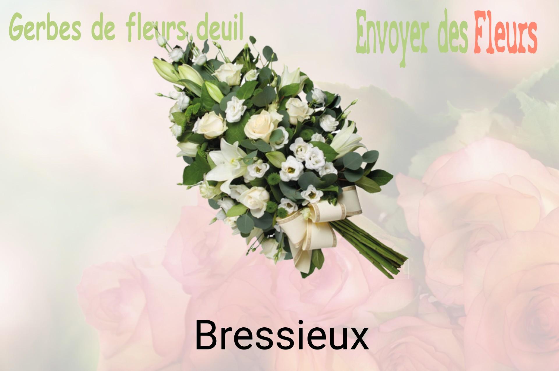 Gerbe de fleurs de deuil livrée à Bressieux